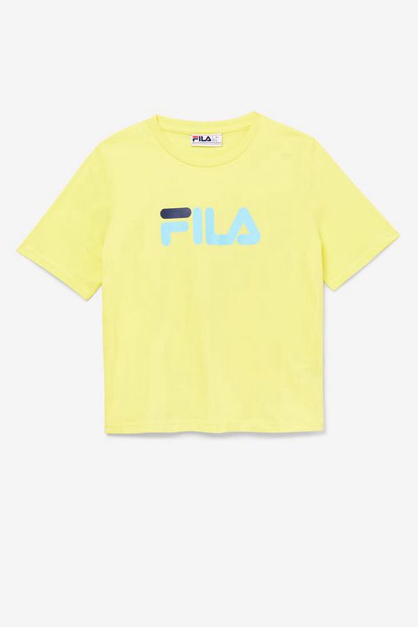 Fila Miss Eagle Oversized Graphic Women's Tee - Light Green Light/Blue/Navy,NZ 358-95836